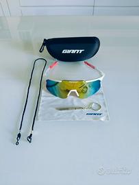 Occhiali Sportivi Giant Bianco/Rosso (Nuovi)