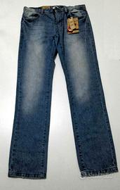 Pantaloni Jeans Denim Straight Fit Uomo taglia 46