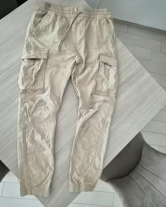 Pantaloni Jogger Cargo Beige