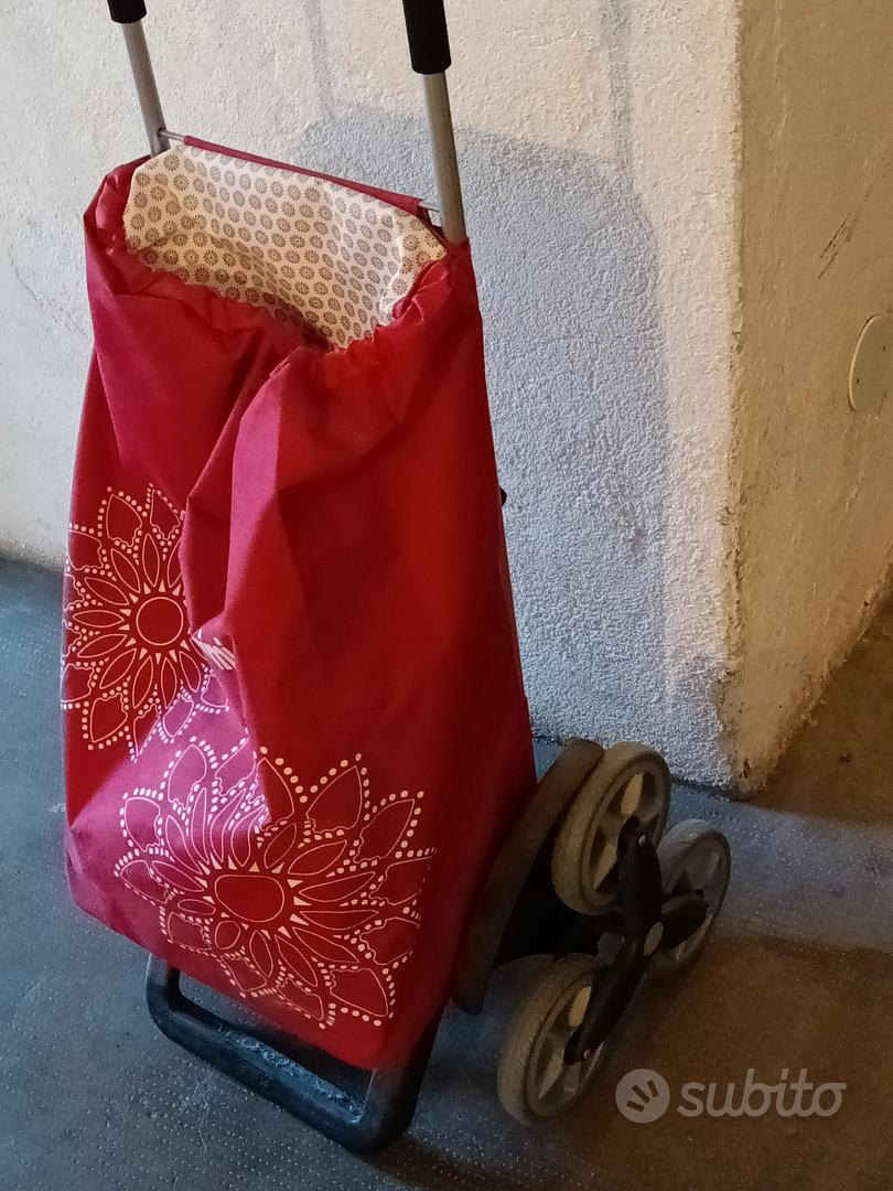 Gimi Tris Floreal Carrello Portaspesa Rosso