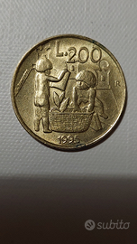 Moneta 200 lire 1995 Repubblica san Marino