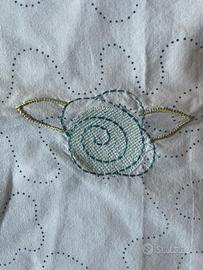 Copripiumino per lettino bimbi in cotone bianco