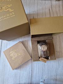 Orologio Burberry originale nuovo acciaio e oro