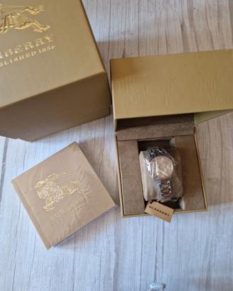 Orologio Burberry originale nuovo acciaio e oro