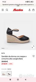 Sandalo zeppa bata