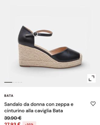 Sandalo zeppa bata