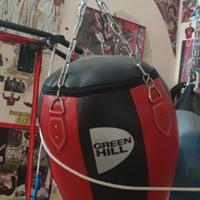 sacco da boxe a palla in vera pelle 