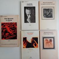 5 libri edizione Einaudi