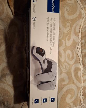 stand ricarica controller ps5 e porta cuffie