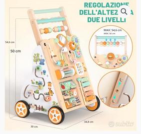 Carrellino Primi Passi Legno Montessori