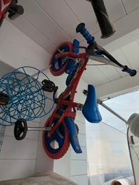 bicicletta bimbo spider-man con rotelle