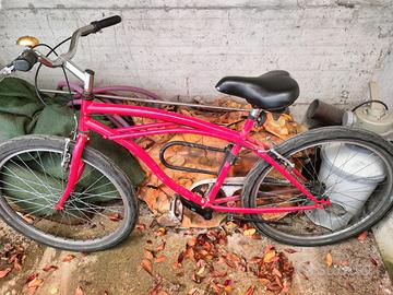 Bici Mountain bike rosso coca-cola