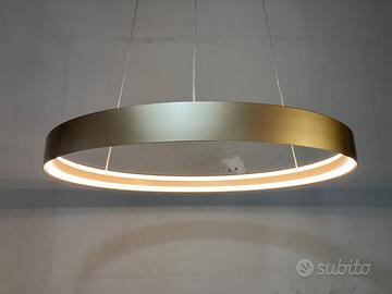 Lampadario Led "anello" D.60 metallo oro