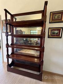 Libreria legno massello con specchi