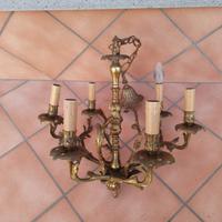 Lampadario in ottone puro