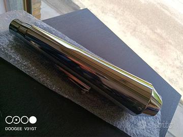 Scarico Moto  Terminale Cromato