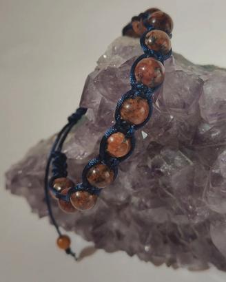 bracciale shamballa agata marrone
