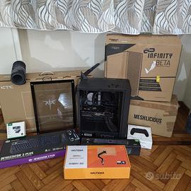  PC fisso postazione completa monitor + accessori