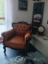 poltrona in pelle anni 50