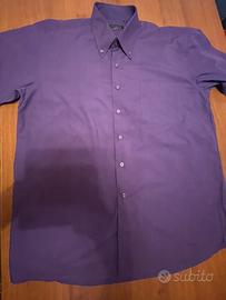Camicia uomo Likas viola manica corta
