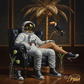 Quadro - Opera Arte Grafica - Astronauti