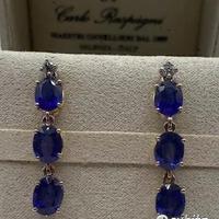 PAIO ORECCHINI ORO18kt. CON DIAMANTI E ZAFFIRI