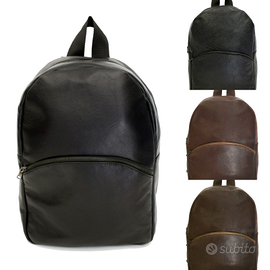 Zaino Uomo Vera Pelle Zainetto Borsa Lavoro Viaggi