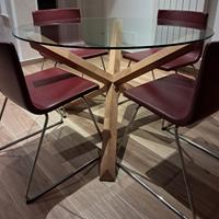 TAVOLO ROTONDO IN VETRO - NUOVO  120 CM