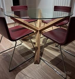 TAVOLO ROTONDO IN VETRO - NUOVO  120 CM