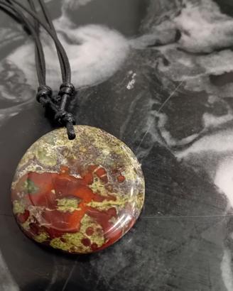 Ciondolo Diaspro Sangue di Drago Pietra Naturale