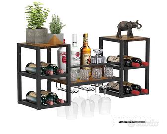 Mensola portabottiglie bar industriale