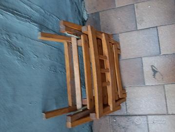 Sedia pieghevole in legno per bambini
