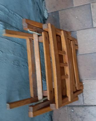 Sedia pieghevole in legno per bambini
