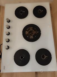 Piano cottura 5 fuochi vetro cristallo Franke mele