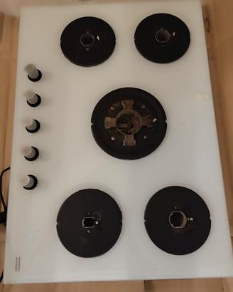 Piano cottura 5 fuochi vetro cristallo Franke mele