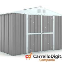 Box giardino lamiera zincata 327x155 grigio chiaro