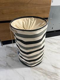 Portabiancheria beige antracite grigio - tessuto