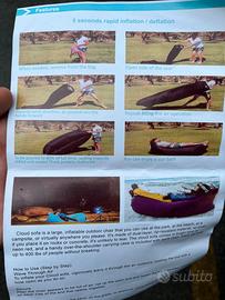 Divano gonfiabile spiaggia, giardino