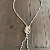 Collana lunga perle (finte) rosa