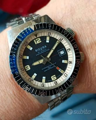 Sicura Sub Diver orologio vintage anni 70
