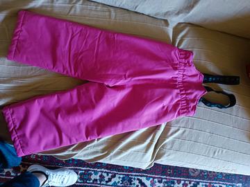 pantaloni da neve per bambina con bretelle 