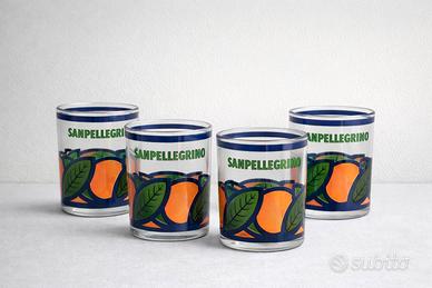 set di bicchieri SanPellegrino vintage 
