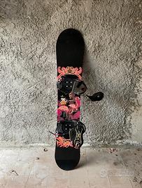 Tavola da snow 140cm con attacchi e scarponi tg 37