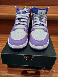 scarpe jordan 1 mid donna  viola