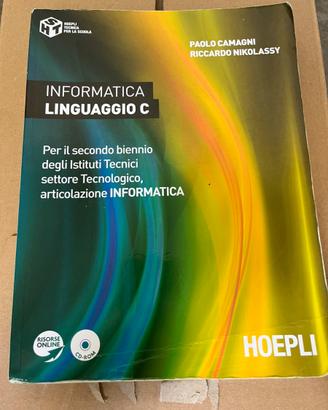 Libro “informatica linguaggio c” ISBN 978882034975