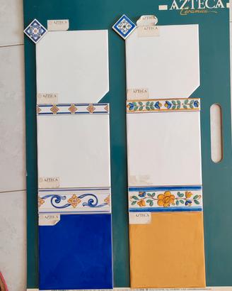 piastrella 20 x 20 giallo blu lucida