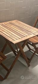 Tavolino richiudibile in legno 60x60