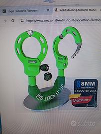 Antifurto per bicicletta moto monopattino