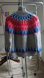 Maglia Lana fatta mano bimbo-bimba età 5-6 anni