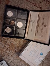 confezione  500 e 1000 lire argento  s marino